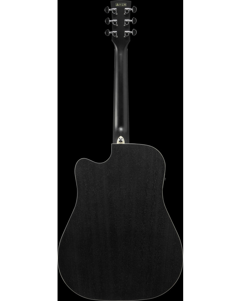 Ibanez PF16MWCE-WK PF Performance Acoustic Guitar 6-String - Weathered Black Open Pore