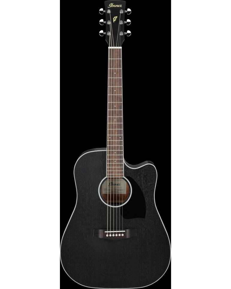 Ibanez PF16MWCE-WK PF Performance Acoustic Guitar 6-String - Weathered Black Open Pore