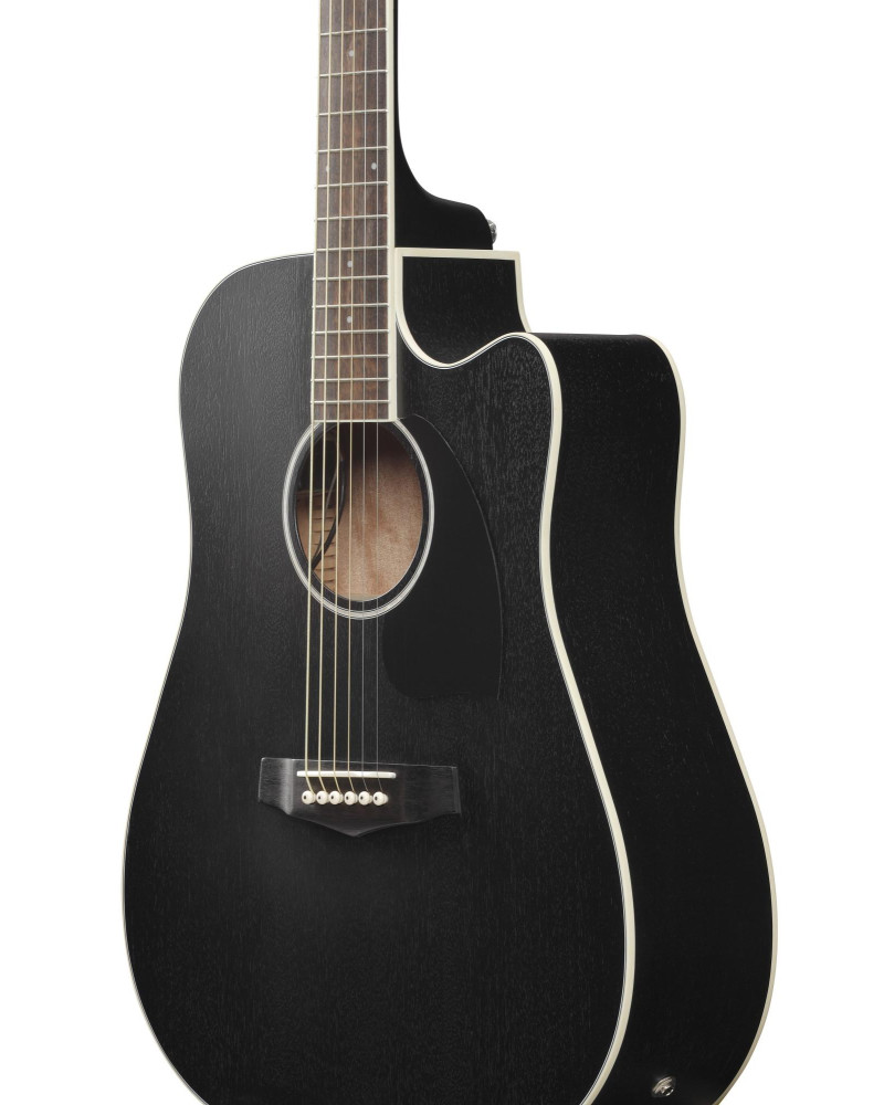 Ibanez PF16MWCE-WK PF Performance Acoustic Guitar 6-String - Weathered Black Open Pore