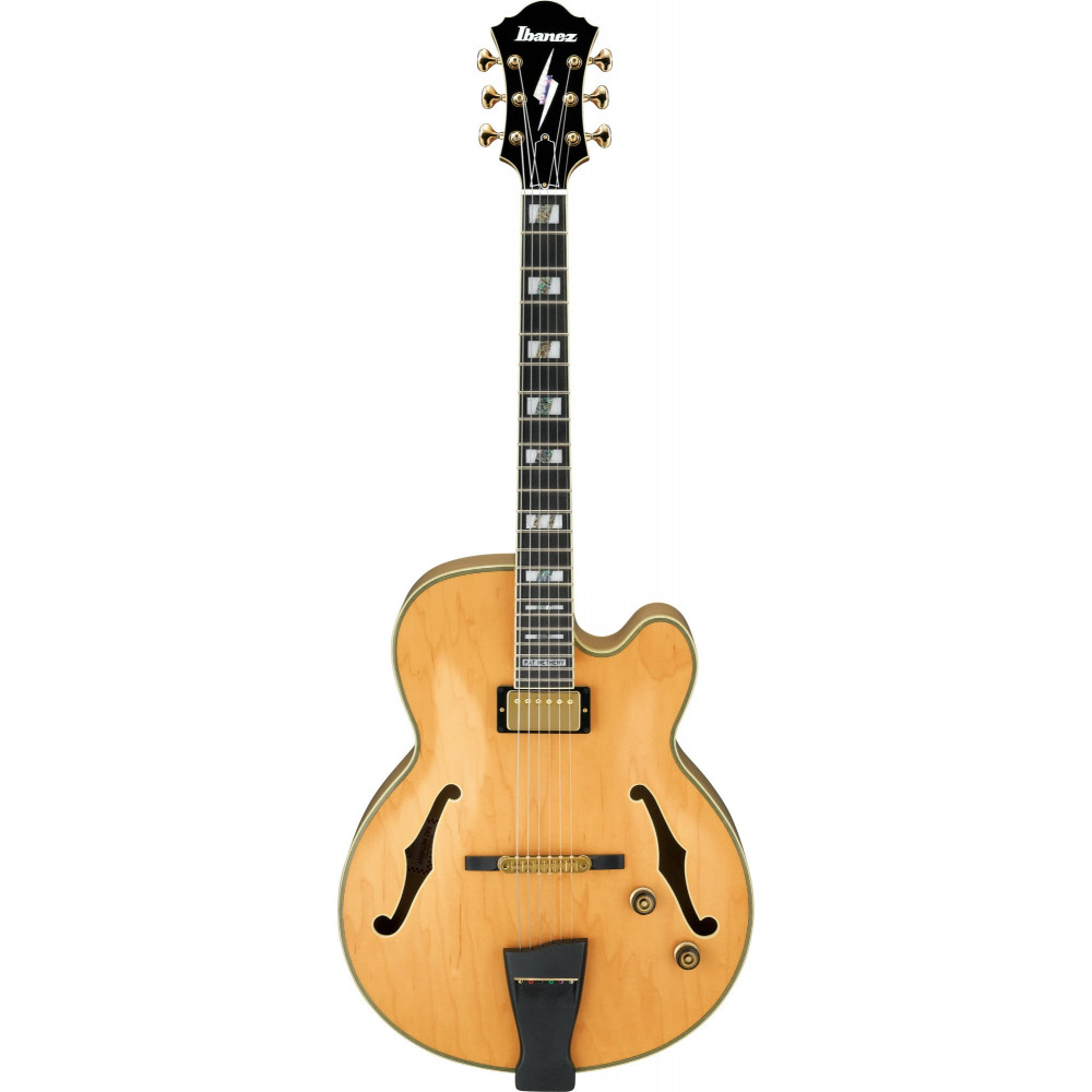 Ibanez PM200-NT Pat Metheny Signature Hollow Body Guitar 6-String - Natural + Case MF100C