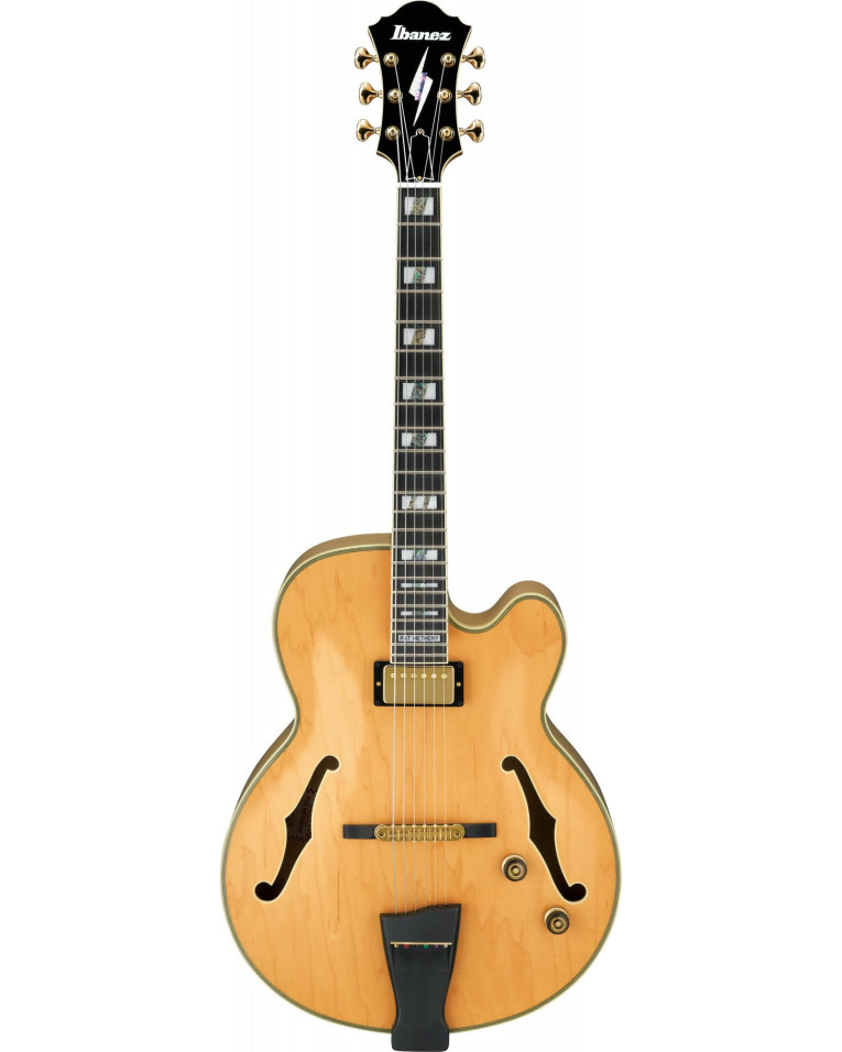 Ibanez PM200-NT Pat Metheny Signature Hollow Body Guitar 6-String - Natural + Case MF100C