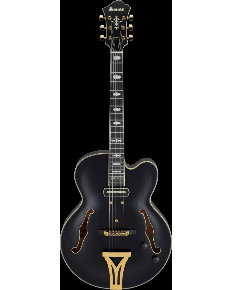 Ibanez PM3C-BKL Pat Metheny Signature Hollow Body Guitar 6-String - Black Low Gloss + Case