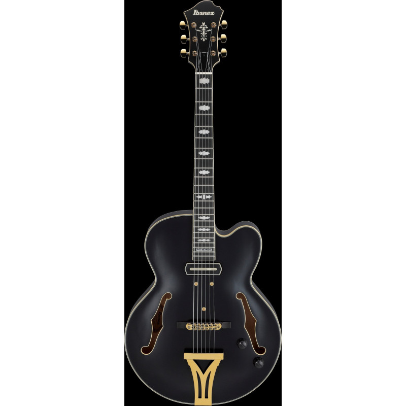 Ibanez PM3C-BKL Pat Metheny Signature Hollow Body Guitar 6-String - Black Low Gloss + Case