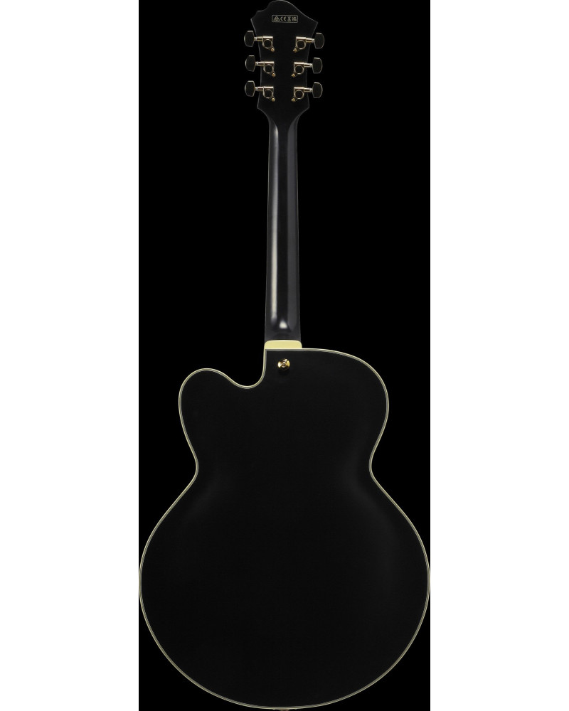 Ibanez PM3C-BKL Pat Metheny Signature Hollow Body Guitar 6-String - Black Low Gloss + Case
