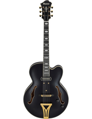 Ibanez PM3C-BKL Pat Metheny Signature Hollow Body Guitar 6-String - Black Low Gloss + Case