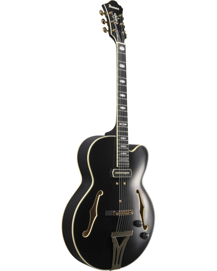 Ibanez PM3C-BKL Pat Metheny Signature Hollow Body Guitar 6-String - Black Low Gloss + Case