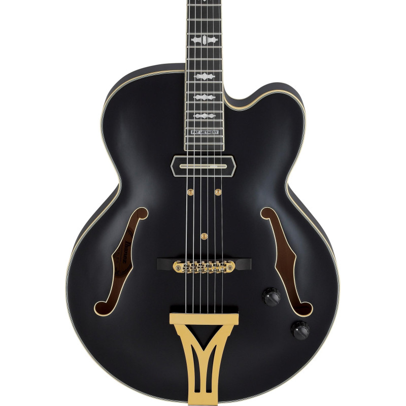 Ibanez PM3C-BKL Pat Metheny Signature Hollow Body Guitar 6-String - Black Low Gloss + Case