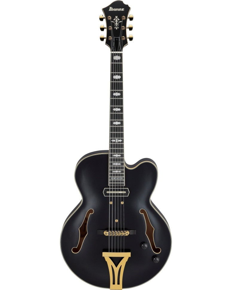 Ibanez PM3C-BKL Pat Metheny Signature Hollow Body Guitar 6-String - Black Low Gloss + Case