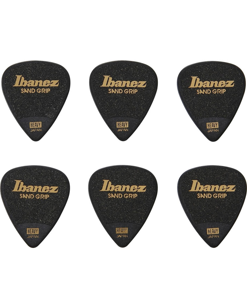 Ibanez PPA14HSG-BK Grip Wizard Series Sand Grip Flat Picks - 6 pcs