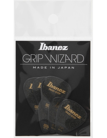 Ibanez PPA14HSG-BK Grip Wizard Series Sand Grip Flat Picks - 6 pcs