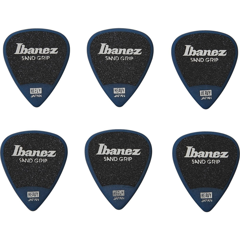 Ibanez PPA14HSG-DB Grip Wizard Series Sand Grip Flat Picks - 6 pcs