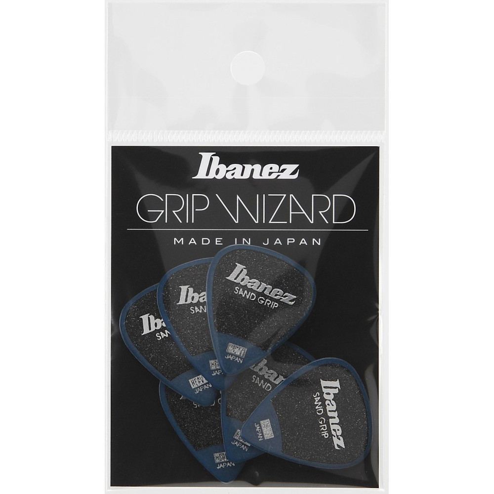 Ibanez PPA14HSG-DB Grip Wizard Series Sand Grip Flat Picks - 6 pcs