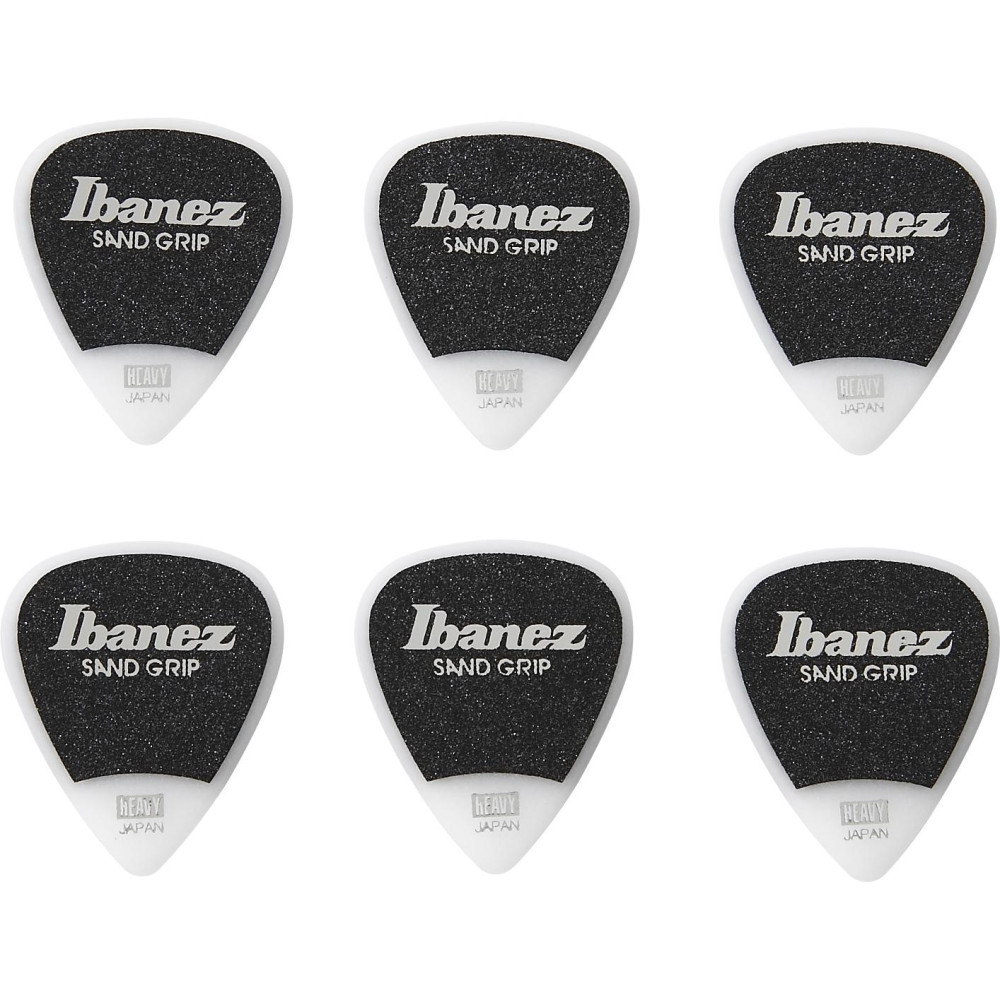 Ibanez PPA14HSG-WH Grip Wizard Series Sand Grip Flat Picks - 6 pcs