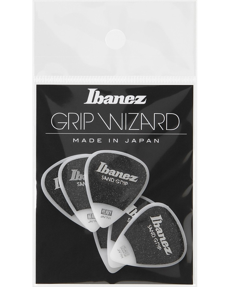 Ibanez PPA14HSG-WH Grip Wizard Series Sand Grip Flat Picks - 6 pcs