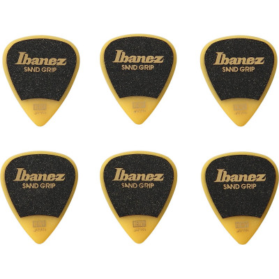 Ibanez PPA14HSG-YE Grip Wizard Series Sand Grip Flat Picks - 6 pcs