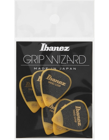 Ibanez PPA14HSG-YE Grip Wizard Series Sand Grip Flat Picks - 6 pcs