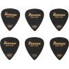 Ibanez PPA14MSG-BK Grip Wizard Series Sand Grip Flat Picks - 6 pcs