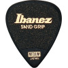 Ibanez PPA14MSG-BK Grip Wizard Series Sand Grip Flat Picks - 6 pcs