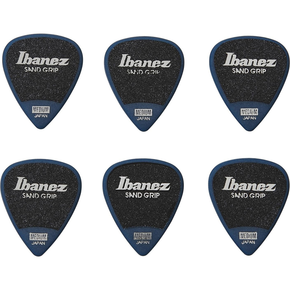 Ibanez PPA14MSG-DB Grip Wizard Series Sand Grip Flat Picks - 6 pcs
