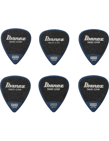 Ibanez PPA14MSG-DB Grip Wizard Series Sand Grip Flat Picks - 6 pcs