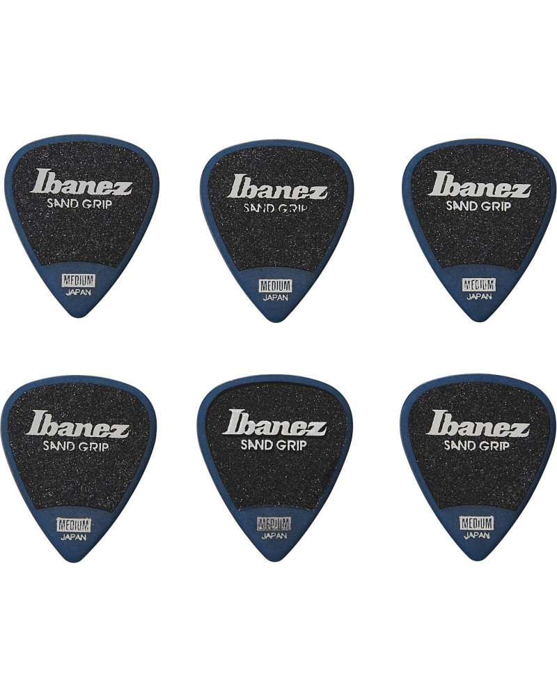 Ibanez PPA14MSG-DB Grip Wizard Series Sand Grip Flat Picks - 6 pcs