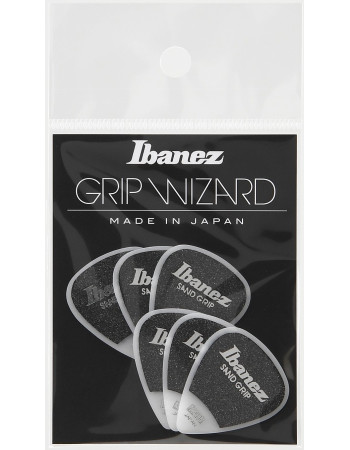 Ibanez PPA14MSG-WH Grip Wizard Series Sand Grip Flat Picks - 6 pcs