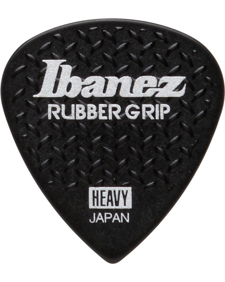 Ibanez PPA16HRG-BK Grip Wizard Series Rubber Grip Flat Pick - 6 pcs