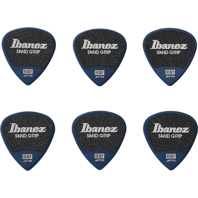 Ibanez PPA16HSG-DB Grip Wizard Series Sand Grip Flat Picks - 6 pcs