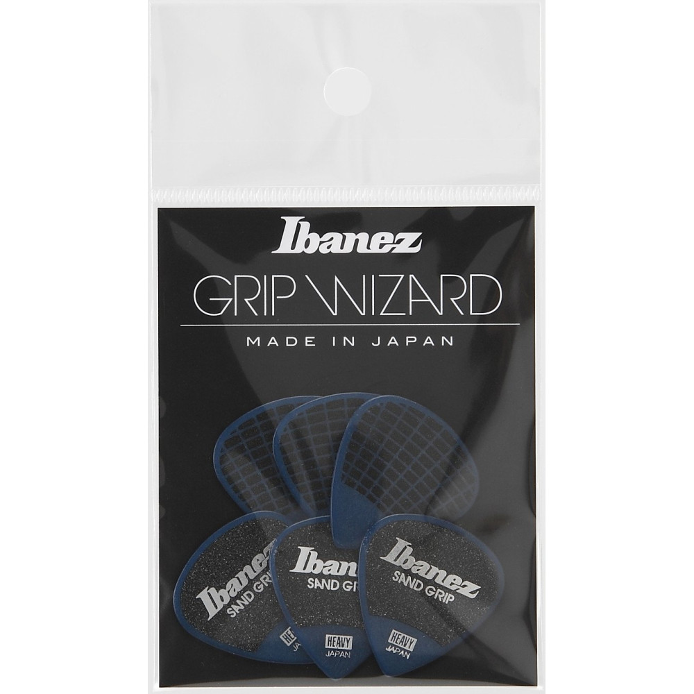 Ibanez PPA16HSG-DB Grip Wizard Series Sand Grip Flat Picks - 6 pcs