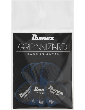 Ibanez PPA16HSG-DB Grip Wizard Series Sand Grip Flat Picks - 6 pcs