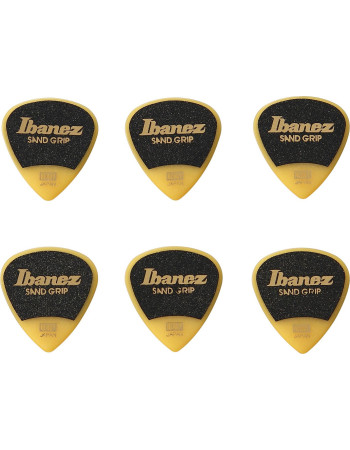 Ibanez PPA16HSG-YE Grip Wizard Series Sand Grip Flat Picks - 6 pcs