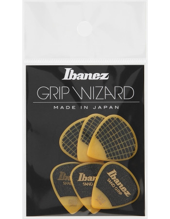 Ibanez PPA16HSG-YE Grip Wizard Series Sand Grip Flat Picks - 6 pcs