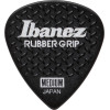 Ibanez PPA16MRG-BK Grip Wizard Series Rubber Grip Flat Pick - 6 pcs