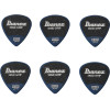 Ibanez PPA16MSG-DB Grip Wizard Series Sand Grip Flat Picks - 6 pcs