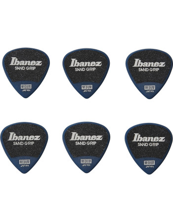 Ibanez PPA16MSG-DB Grip Wizard Series Sand Grip Flat Picks - 6 pcs