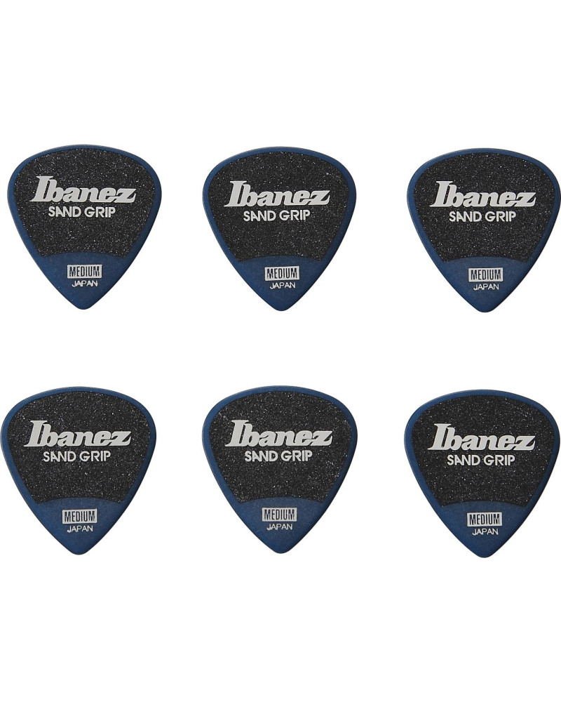 Ibanez PPA16MSG-DB Grip Wizard Series Sand Grip Flat Picks - 6 pcs