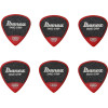 Ibanez PPA16MSG-RD Grip Wizard Series Sand Grip Flat Picks - 6 pcs