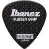 Ibanez PPA16XRG-BK Grip Wizard Series Rubber Grip Flat Pick - 6 pcs