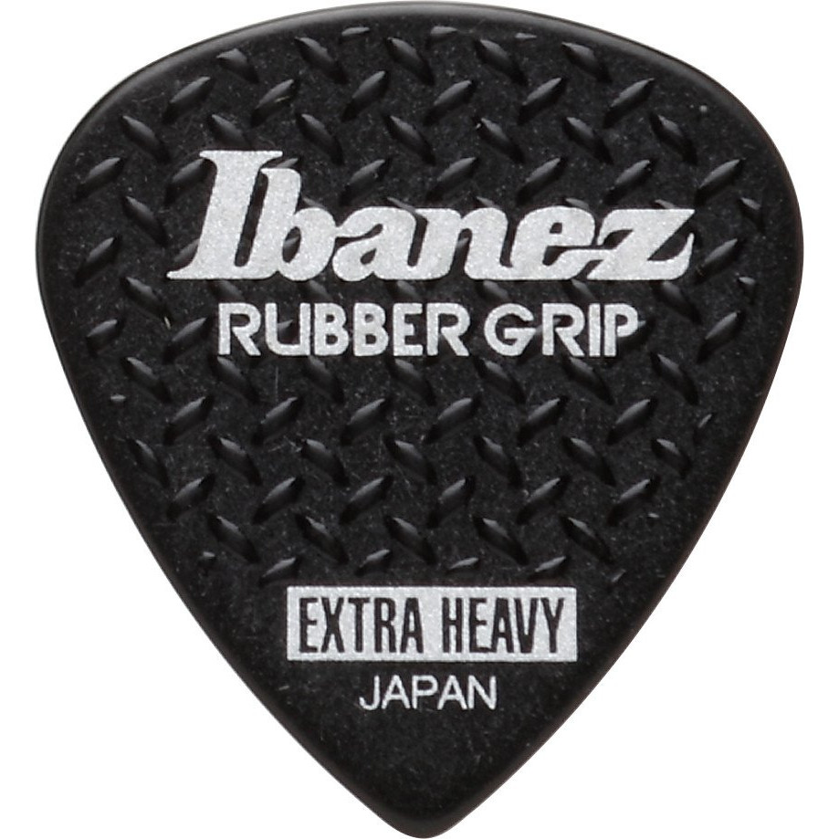 Ibanez PPA16XRG-BK Grip Wizard Series Rubber Grip Flat Pick - 6 pcs