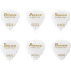 Ibanez PPA16XRG-WH Grip Wizard Series Rubber Grip Flat Pick - 6 pcs