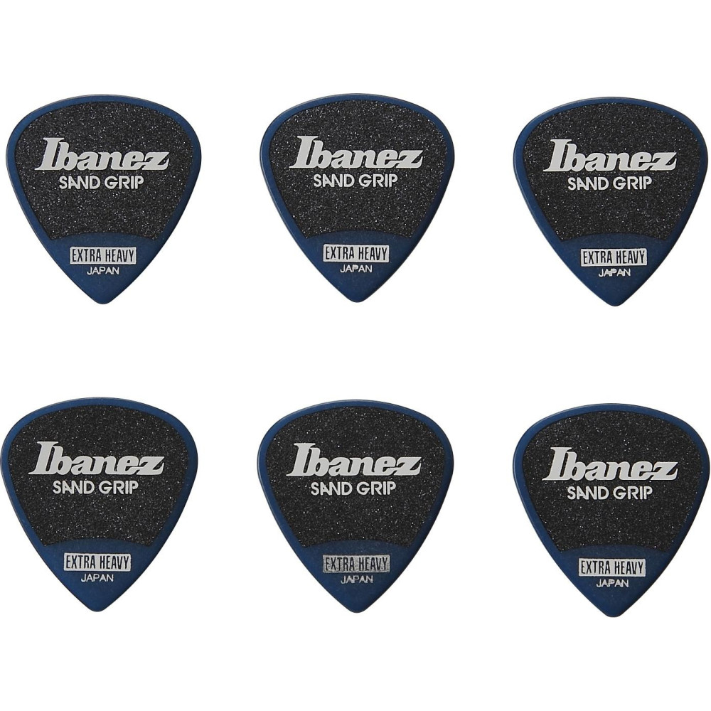 Ibanez PPA16XSG-DB Grip Wizard Series Sand Grip Flat Picks - 6 pcs