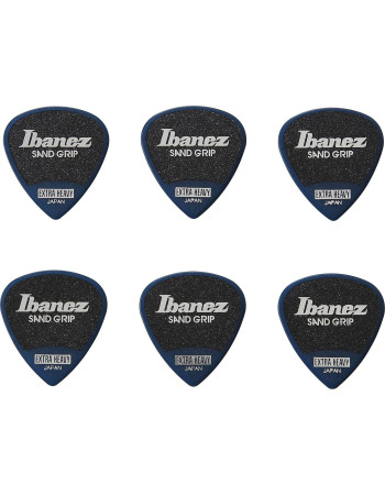 Ibanez PPA16XSG-DB Grip Wizard Series Sand Grip Flat Picks - 6 pcs