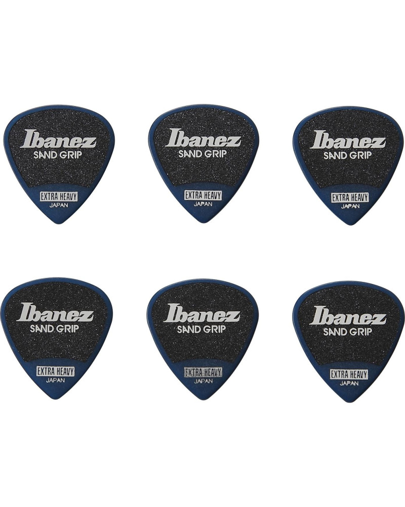 Ibanez PPA16XSG-DB Grip Wizard Series Sand Grip Flat Picks - 6 pcs