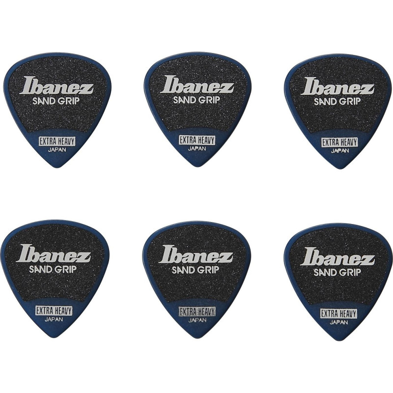 Ibanez PPA16XSG-DB Grip Wizard Series Sand Grip Flat Picks - 6 pcs