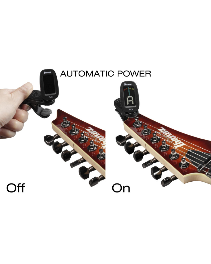 Ibanez PU3-BK Chromatic / Automatic Clip Tuner - Black