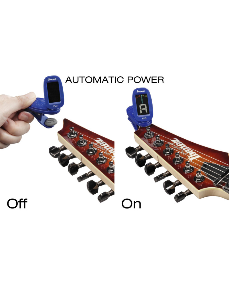 Ibanez PU3-BL Chromatic / Automatic Clip Tuner - Blue