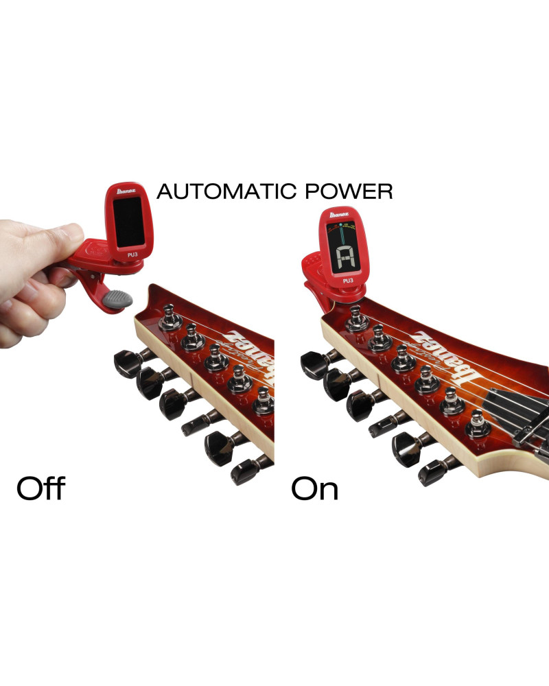 Ibanez PU3-RD Chromatic / Automatic Clip Tuner - Red