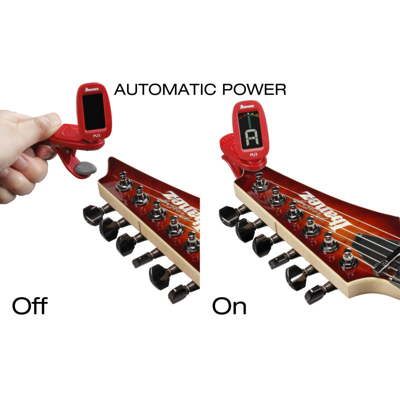 Ibanez PU3-RD Chromatic / Automatic Clip Tuner - Red