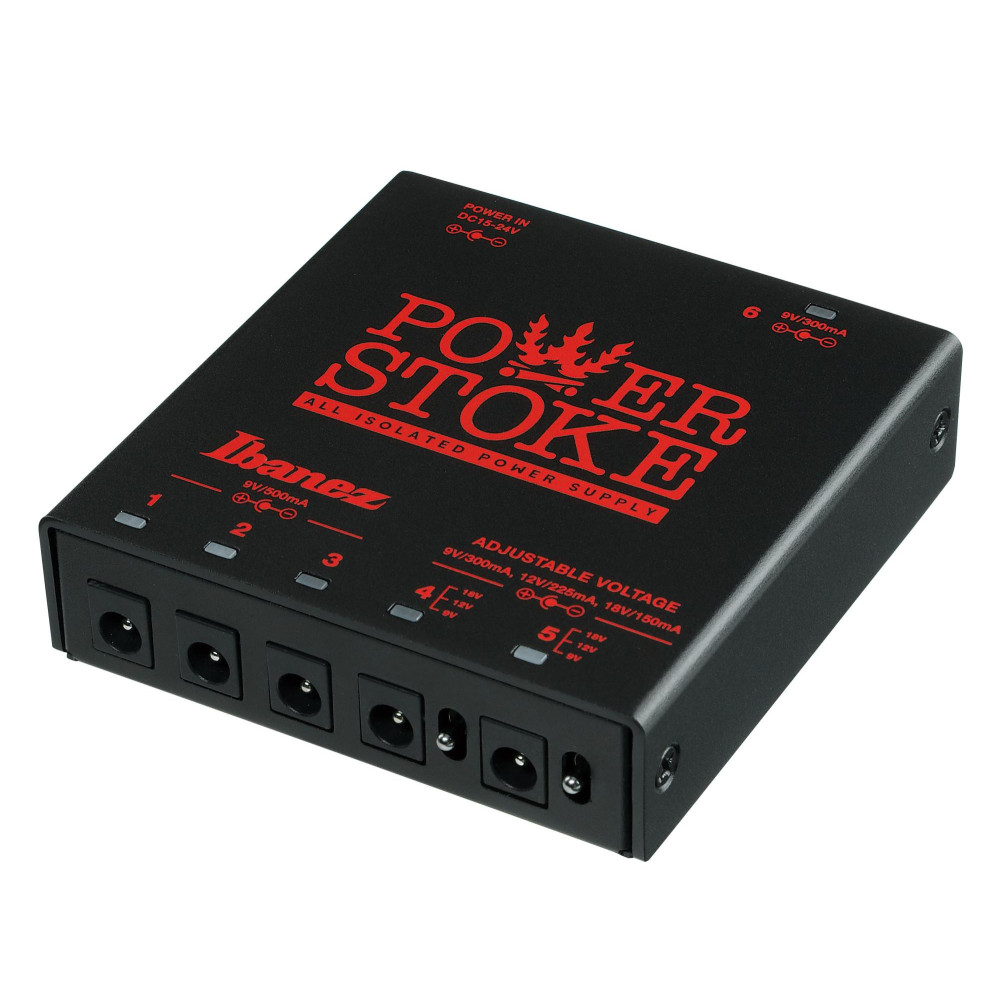 Ibanez PWRS6 Guitar Pedal Power Supply - 6 Isolated Outputs for Guitar Pedals