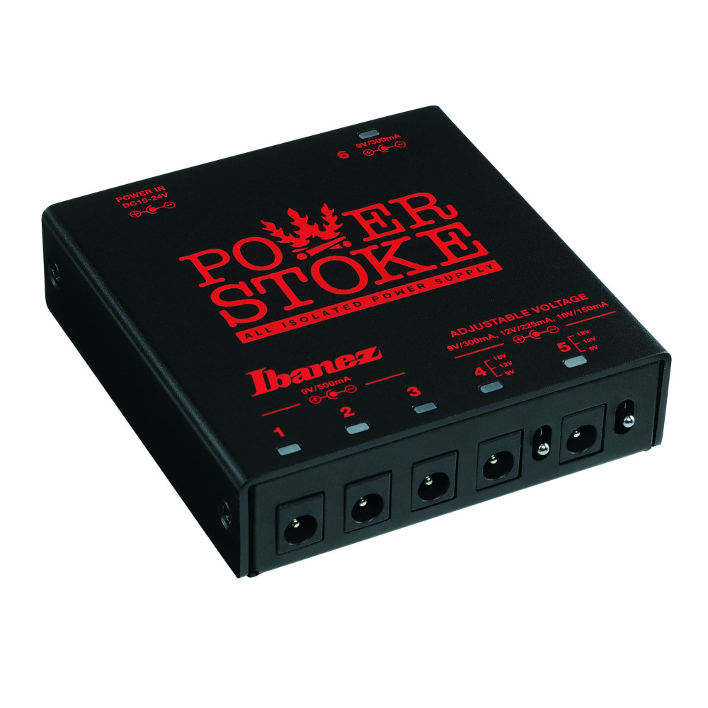 Ibanez PWRS6 Guitar Pedal Power Supply - 6 Isolated Outputs for Guitar Pedals